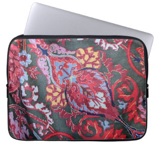 Jewel Tone Fabric Style Photo Laptop Sleeve