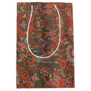 Jewel Tone Fabric Style Photo Medium Gift Bag