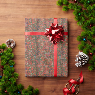 Jewel Tone Fabric Style Photo Wrapping Paper