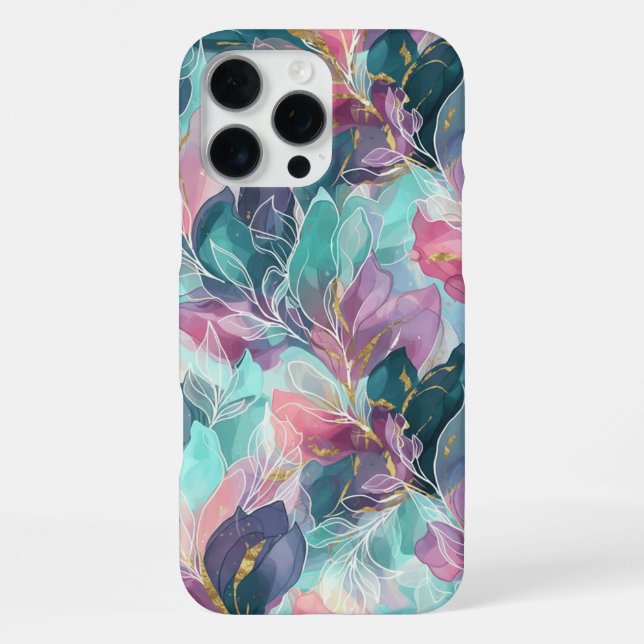 Jewel Tone Floral iPhone Case (Back)