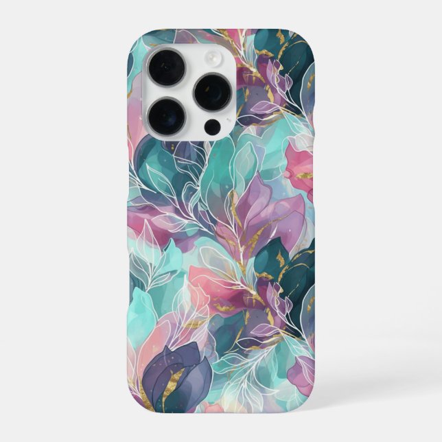 Jewel Tone Floral iPhone Case (Back)