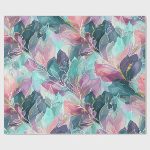Jewel Tone Floral Wrapping Paper