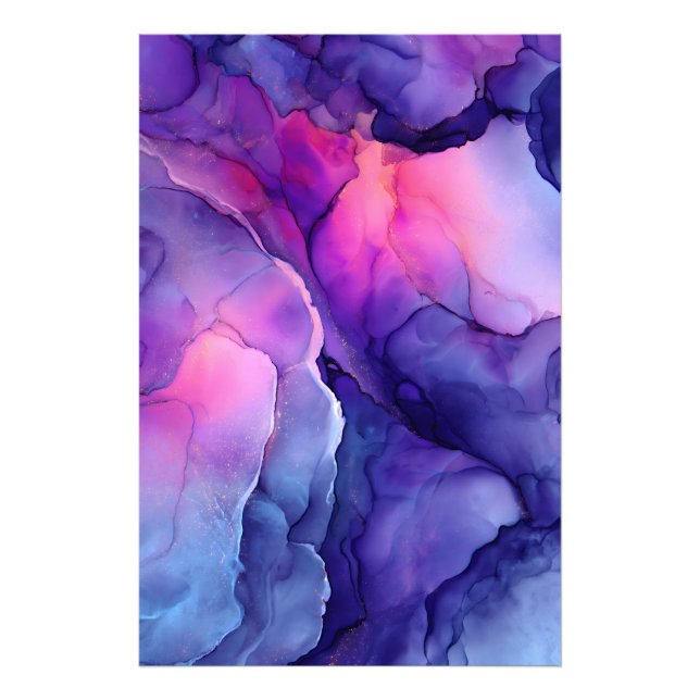 Jewel Tone Fluid Resin Nebula Glow Photo Print (Front)