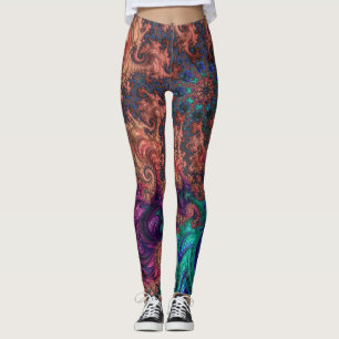 Jewel Tone Fractal Leggings