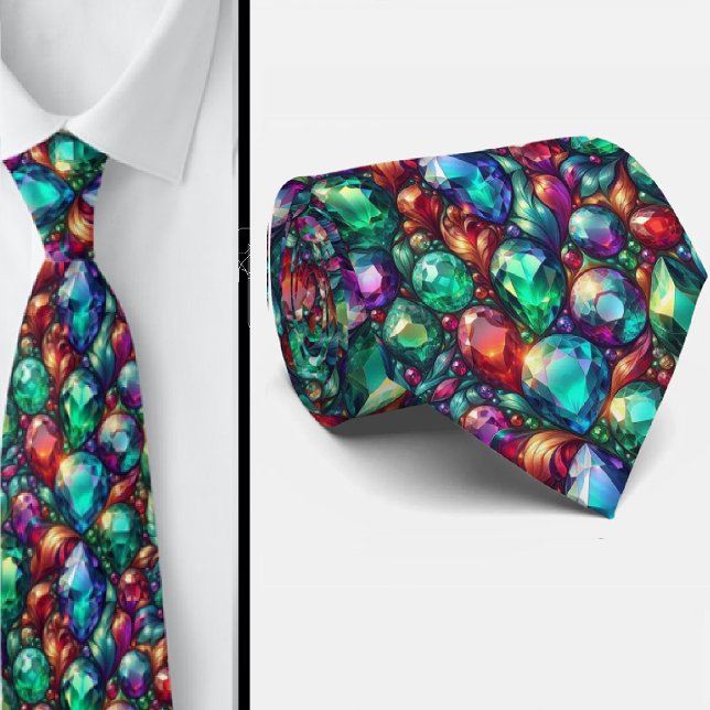 Jewel Tone Gemstone Pattern Tie (Creator Uploaded)