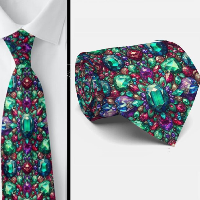 Jewel Tone Gemstone Pattern Tie (Creator Uploaded)