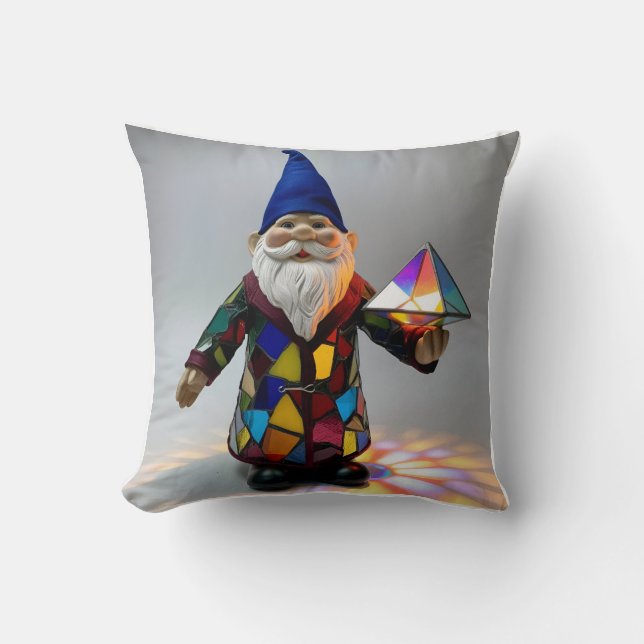 Jewel Tone Gnome: Light Prism Magic Cushion (Front)