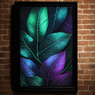 Jewel Tone Leaves IV Poster