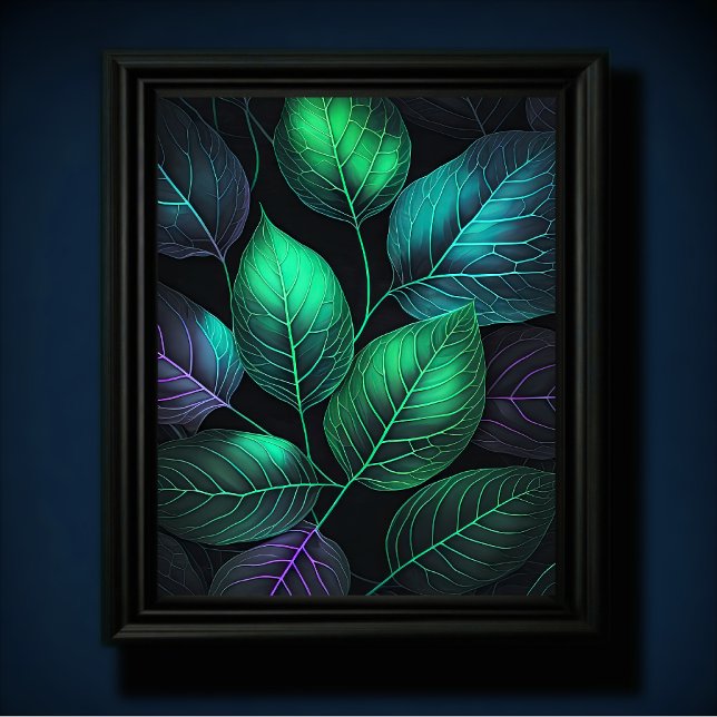 Jewel Tone Leaves Poster (Creator Uploaded)