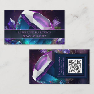 Jewel Tone Nebula Aquatic Turquoise Mystic Crystal Business Card