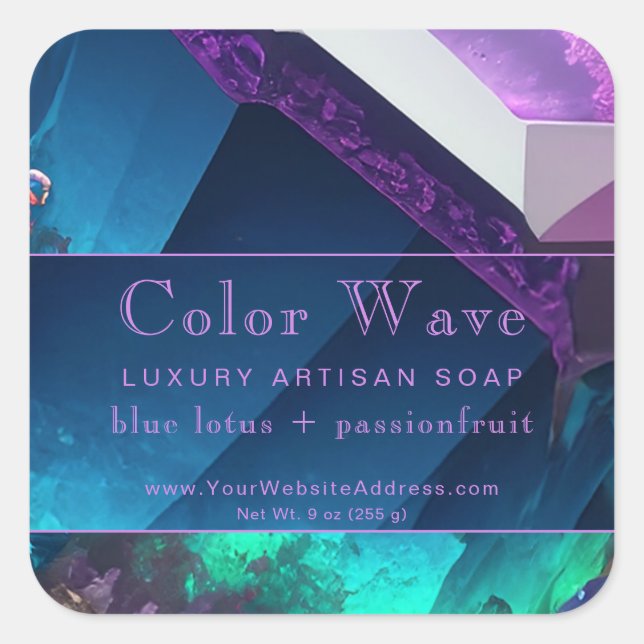 Jewel Tone Nebula Aquatic Turquoise Product Label (Front)