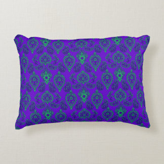 Jewel-Tone Ornate Paisley Design Decorative Cushion