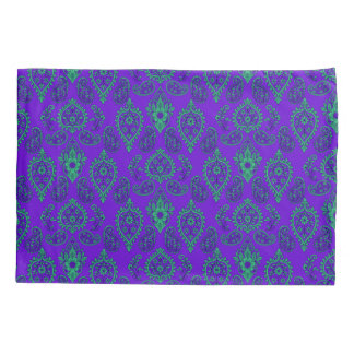 Jewel-Tone Ornate Paisley Design Pillowcase
