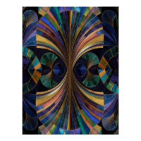 Jewel Tone Peacock Blue Purple Gold Art Deco