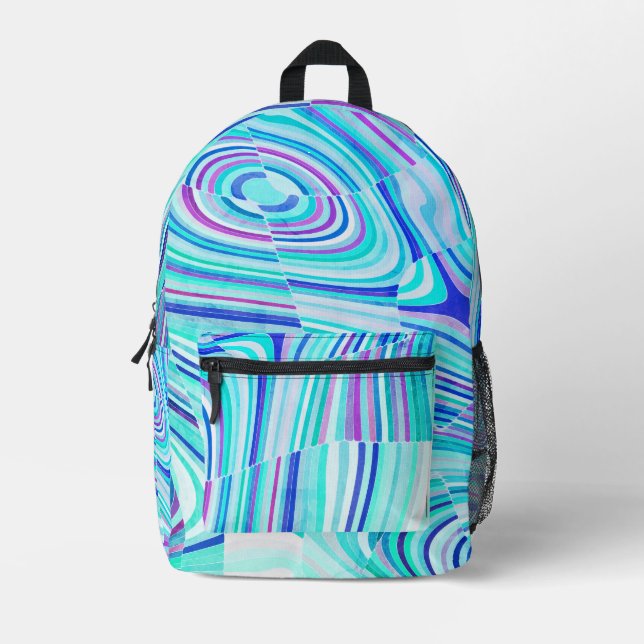Jewel Tone  Printed Backpack (Front)