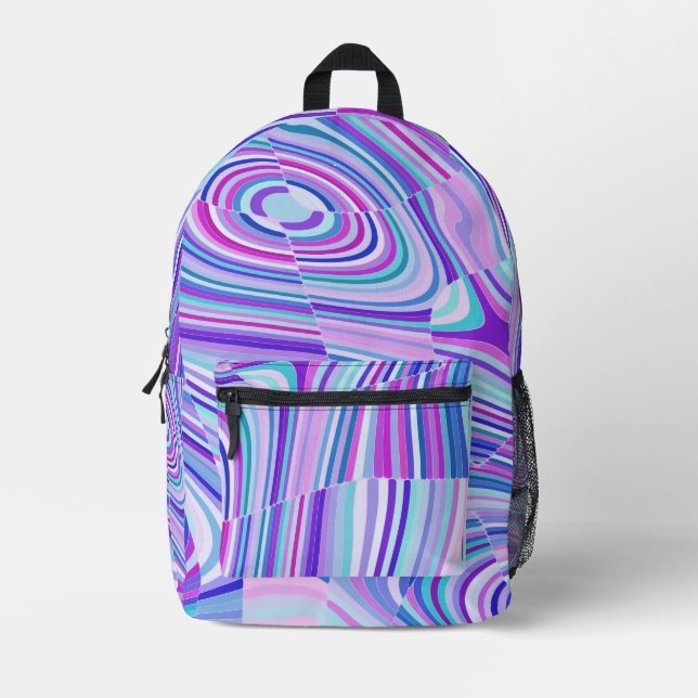 Jewel Tone  Printed Backpack (Front)