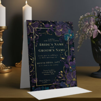 Jewel Tone Purple and Teal Flowers