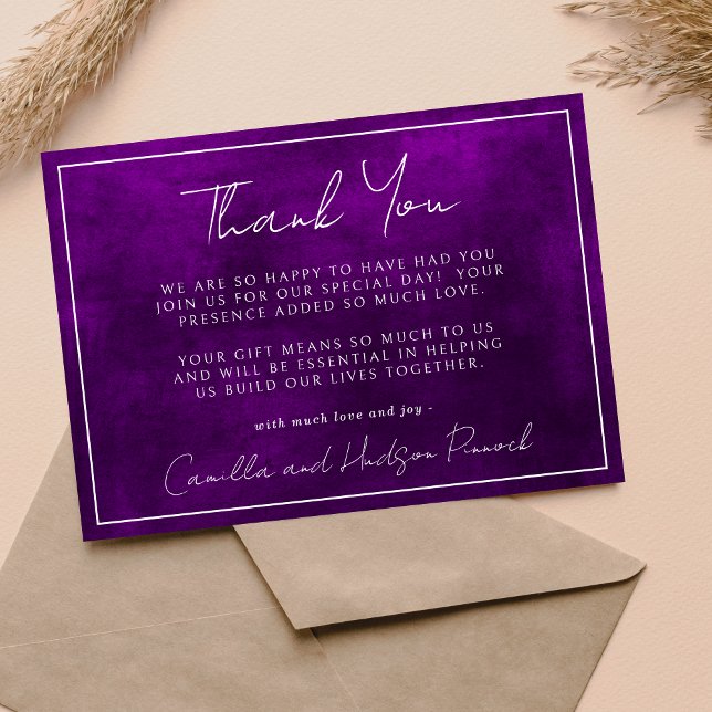 Jewel Tone Romance | Amethyst | Thank You Note (Creator Uploaded)