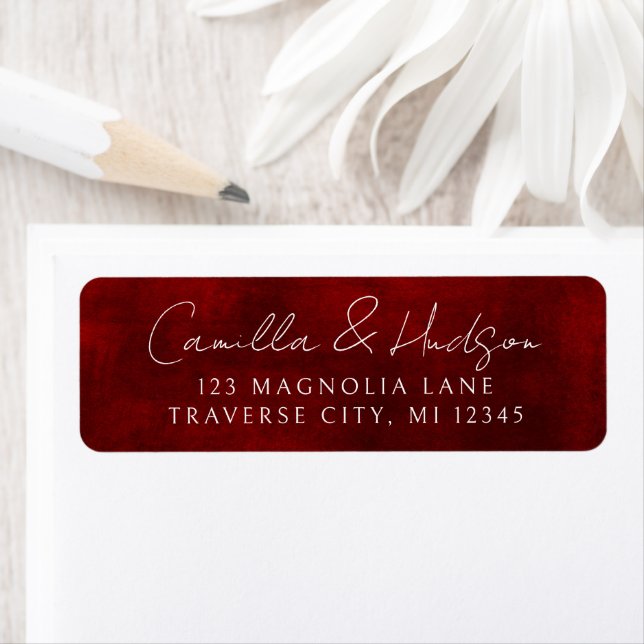 Jewel Tone Romance | Ruby | Return Address (Insitu)