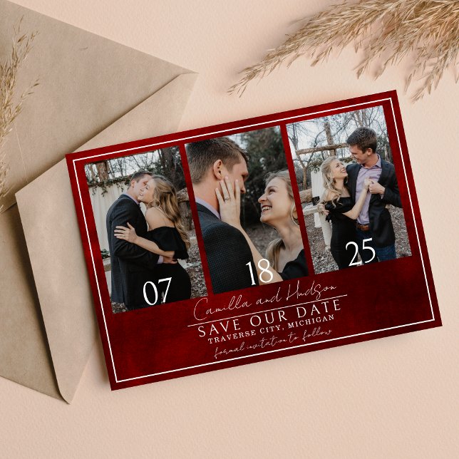 Jewel Tone Romance | Ruby | Wedding Save The Date (Creator Uploaded)