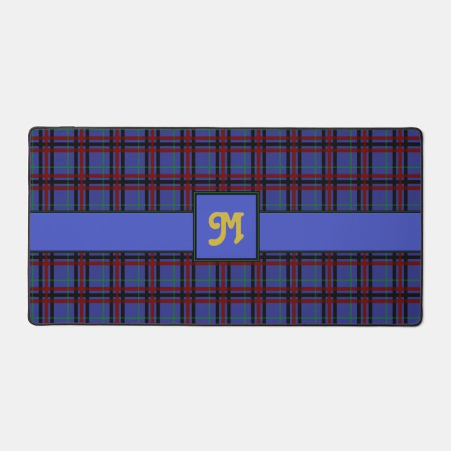 Jewel-Toned Plaid Desk Mat (Front)