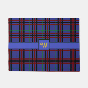 Jewel-Toned Plaid Doormat