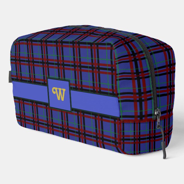 Jewel-Toned Plaid Dopp Kit (Right Corner)