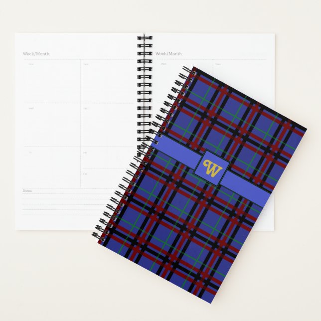 Jewel-Toned Plaid Planner (Display)