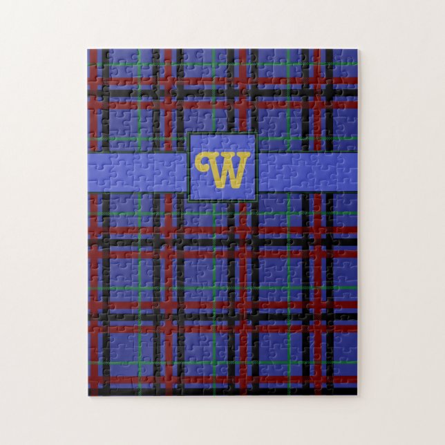 Jewel-Toned Plaid Puzzle (Vertical)