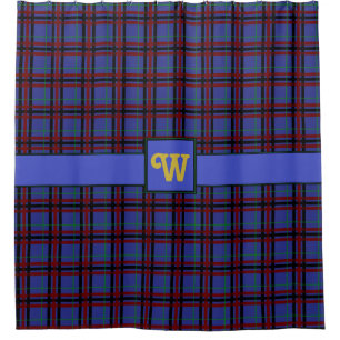 Jewel-Toned Plaid Shower Curtain