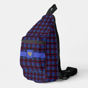 Jewel-Toned Plaid Sling Bag