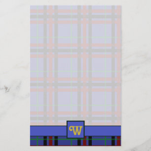 Jewel-Toned Plaid Stationery