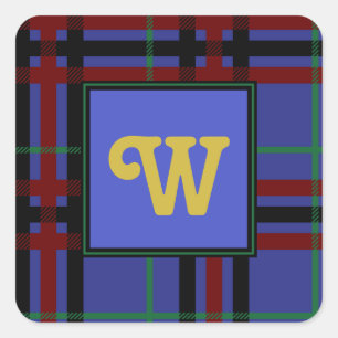 Jewel-Toned Plaid Sticker