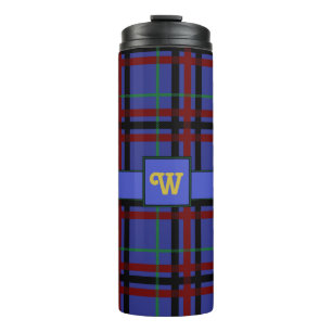 Jewel-Toned Plaid Thermal Tumbler