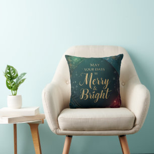 Jewel-Toned Winter Elegance Throw Pillow   Luxury