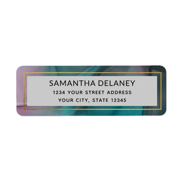 Jewel Tones Marble Ink Wash Pattern (Front)