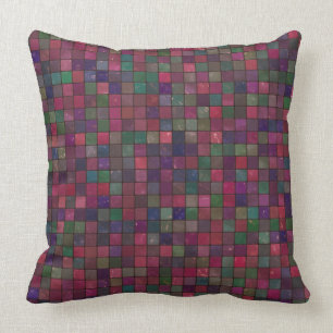 Jewel Tones Mosaic Patterned Cushion