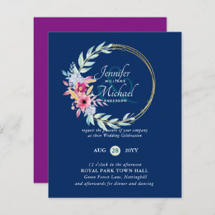 Jewel Tones Themed Wedding Save Dates Budget