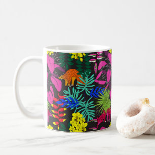 Jewel Tones Tropical Rainforest Pangolins Coffee Mug