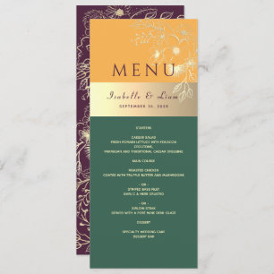 Jewel Tones Wedding Menu