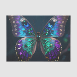 Jeweled Butterfly Wings Iridescent Blue Purple Tissue Paper