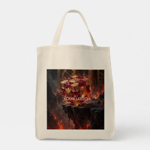 Jeweled Cube on the Volcanic Precipice Tote Bag