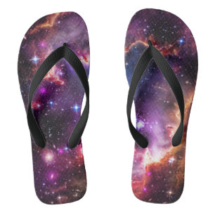 Jeweled dazzling starry space picture, smc flip flops
