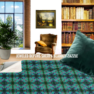 Jeweled Depths Sherpa Blanket
