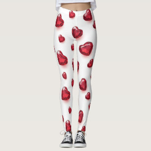 Jeweled heart Leggings