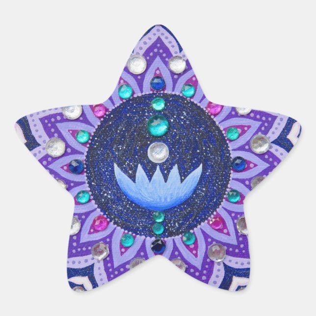 Jeweled lotus mandala sticker (Front)