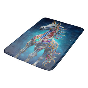 Jeweled Unicorn Bath Mat