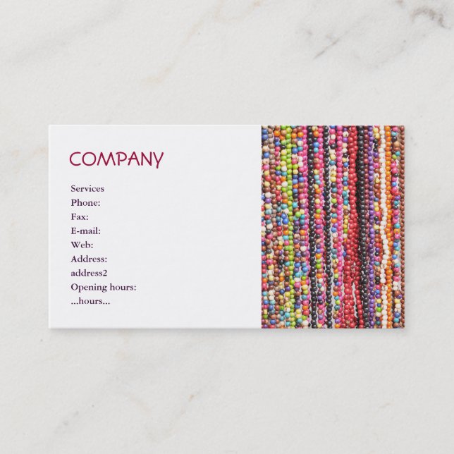 jewelery business card (Front)