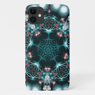 Jewelia : Aqua Green Fractal Jewels  iPhone 11 Case