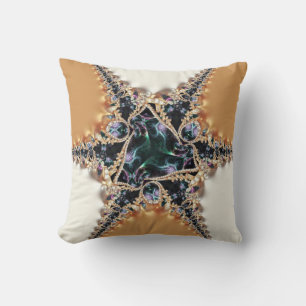 Jewelia Fractal Satin Twist Cushion